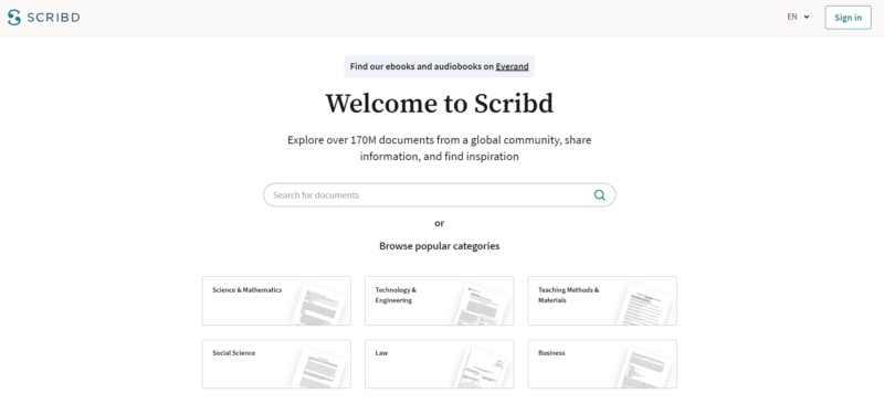 Tài khoản Scribd- Kho tàng Ebook vô tận