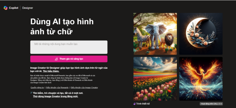 Tạo hình ảnh AI với Copilot Pro