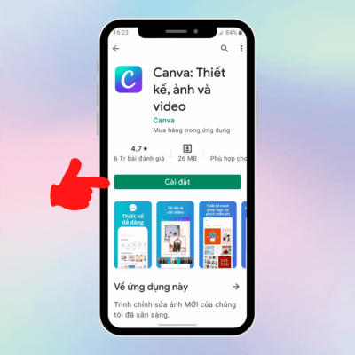 sử dụng Canva trên điện thoại