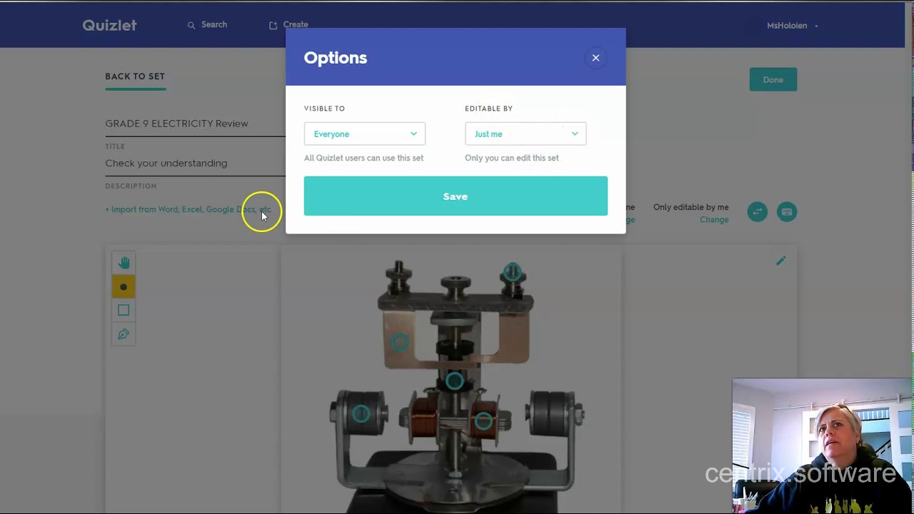 Chia sẻ bộ thẻ Quizlet