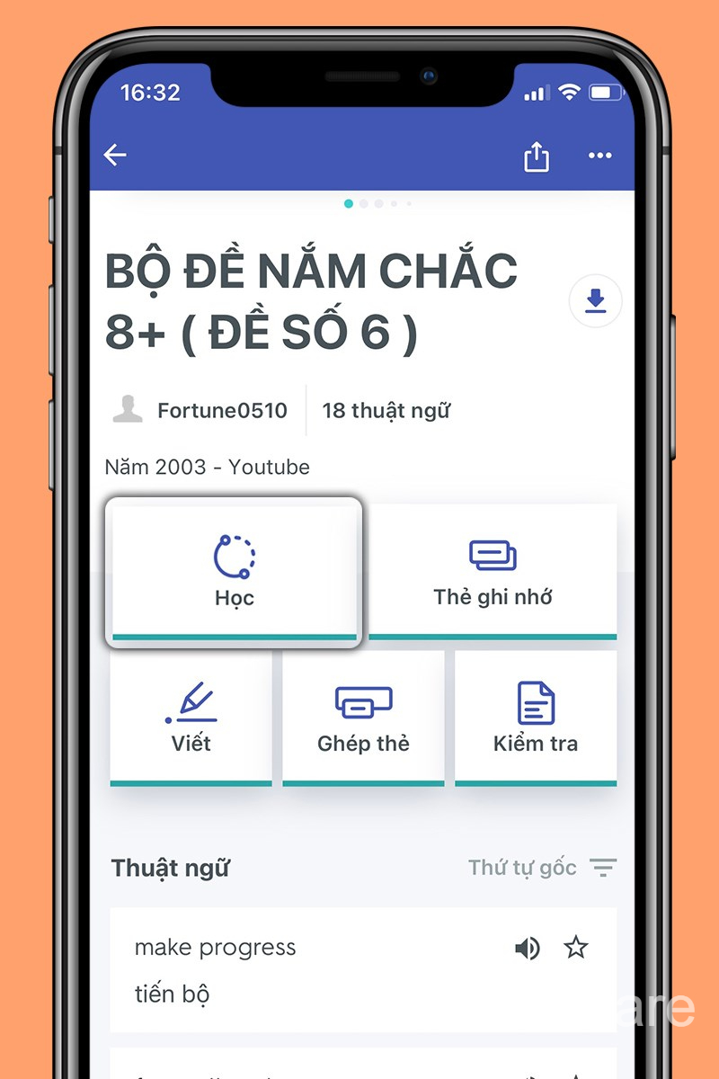 Tạo thẻ ghi nhớ trên Quizlet