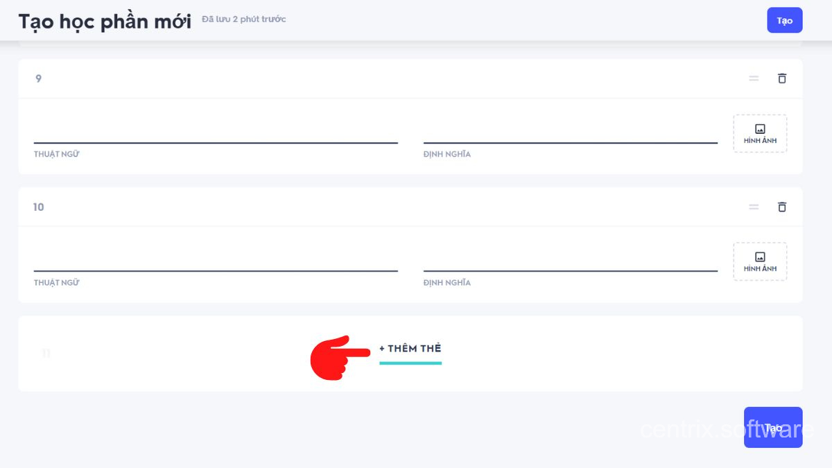 Thêm thuật ngữ và định nghĩa vào Quizlet