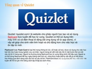 Tùy chỉnh giao diện và cài đặt cho bộ Flashcards