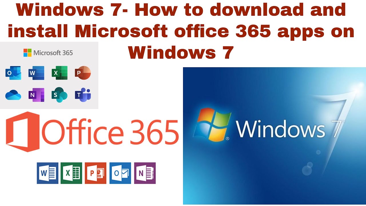 Windows 7- How to download and install Microsoft office 365 apps on Windows  7 | install Office 365