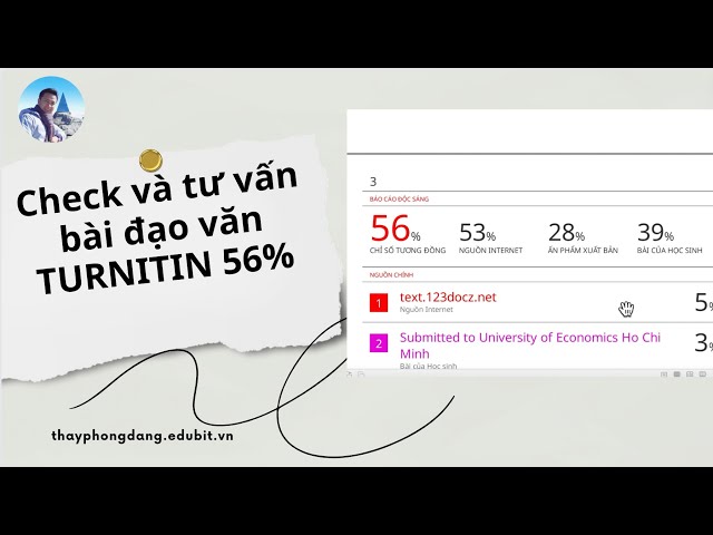 Checklist giảm chỉ số tương đồng