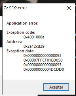 Thông báo lỗi 7z SFX Error khi cài AutoCAD