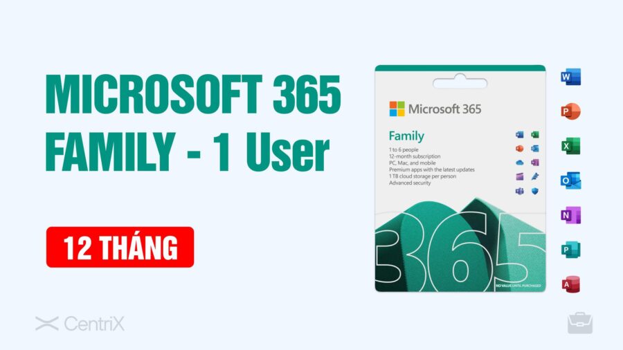 Phần mềm Microsoft 365 Family 12 Tháng (1 User)