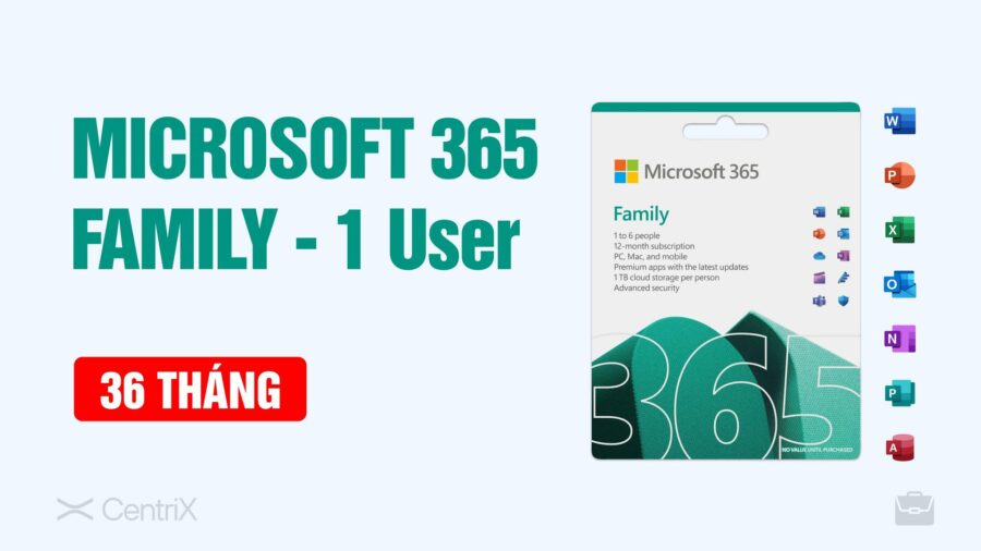 Phần mềm Microsoft 365 Family 36 tháng (1 User)