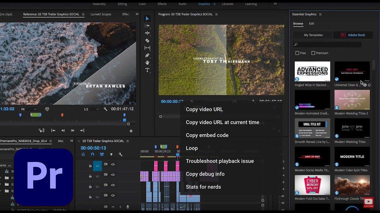 Browse Motion Graphics Templates in Premiere Pro (12.1) | Adobe Creative  Cloud - YouTube