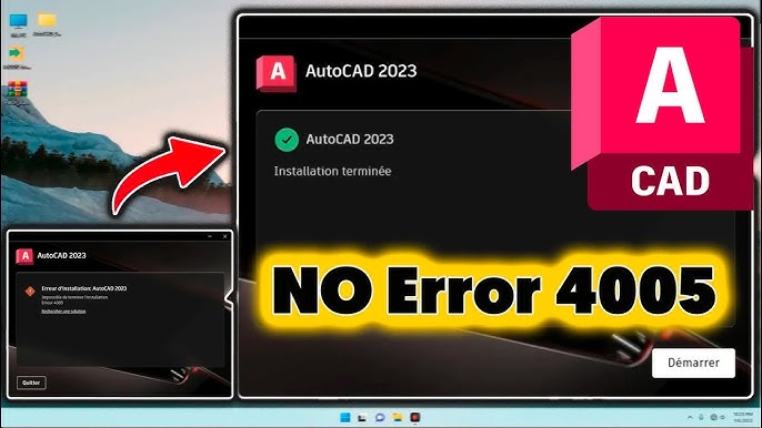 Lỗi cài đặt AutoCAD trên Windows
