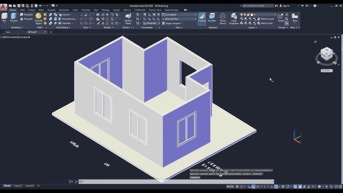 Hướng dẫn dựng hình trong AutoCAD 3D
