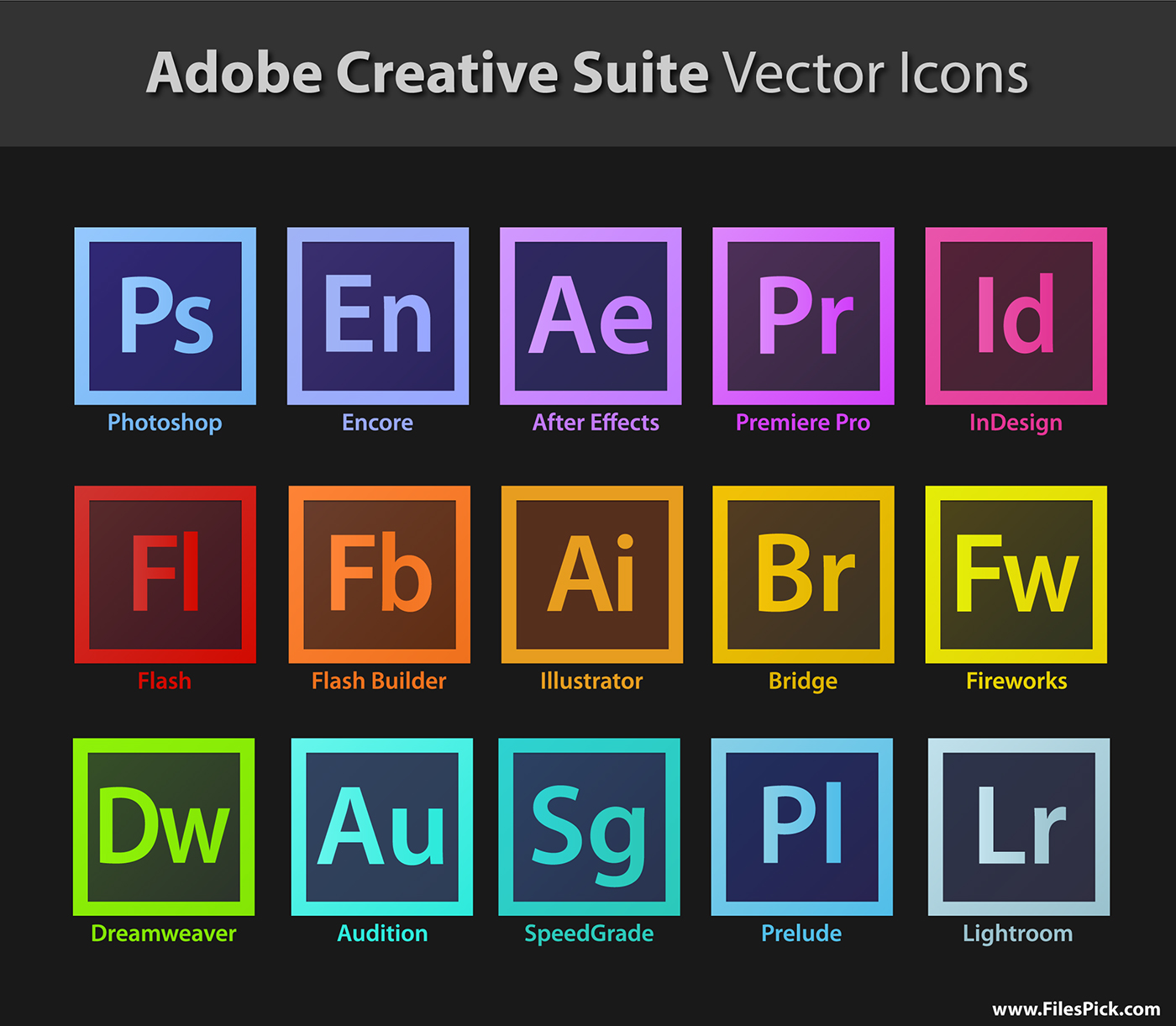 Adobe Creative Suite Vector Icons Download :: Behance