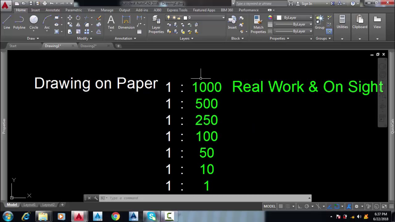 Video hướng dẫn AutoCAD scale 1/500
