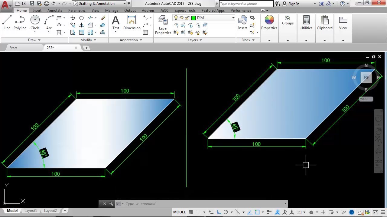 polar tracking autocad 45 độ