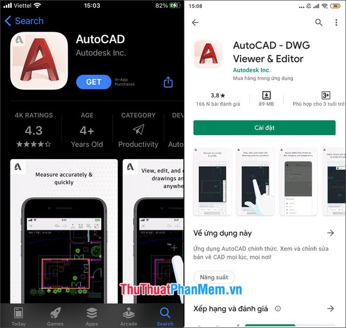 Cách tải AutoCAD trên điện thoại
