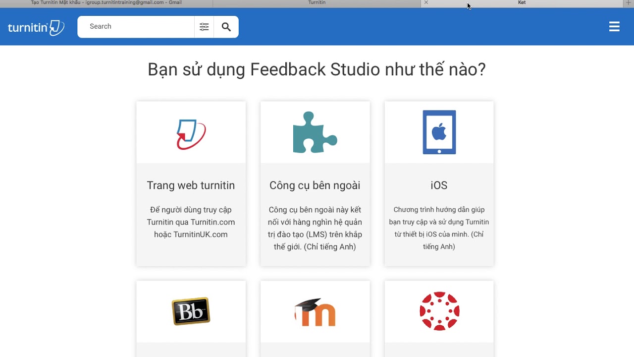 Cách sử dụng Turnitin