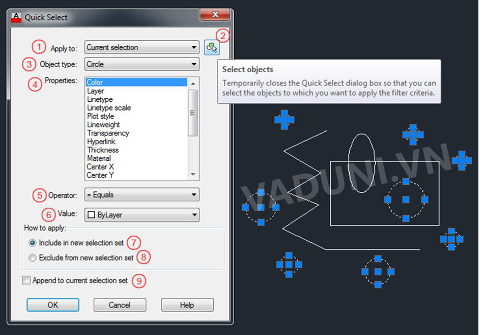 Lỗi và khắc phục Quick Select