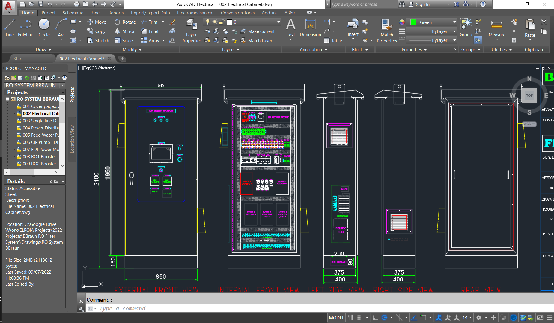 Sơ đồ nguyên lý điện trên AutoCAD