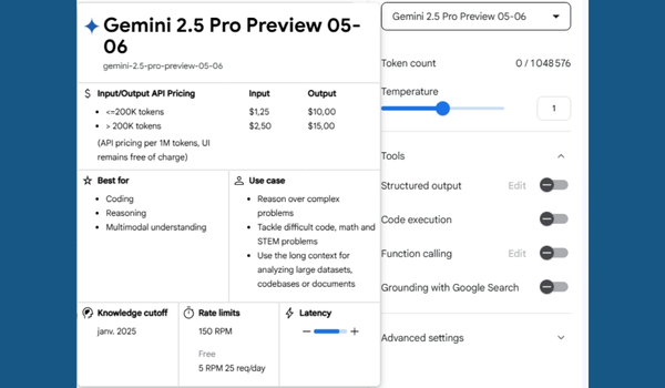 Gemini 2.5 dẫn đầu bảng xếp hạng hiệu suất AI 2025