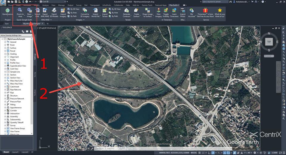 Nhập dữ liệu vào InfraWorks
