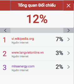 Báo cáo Turnitin minh họa