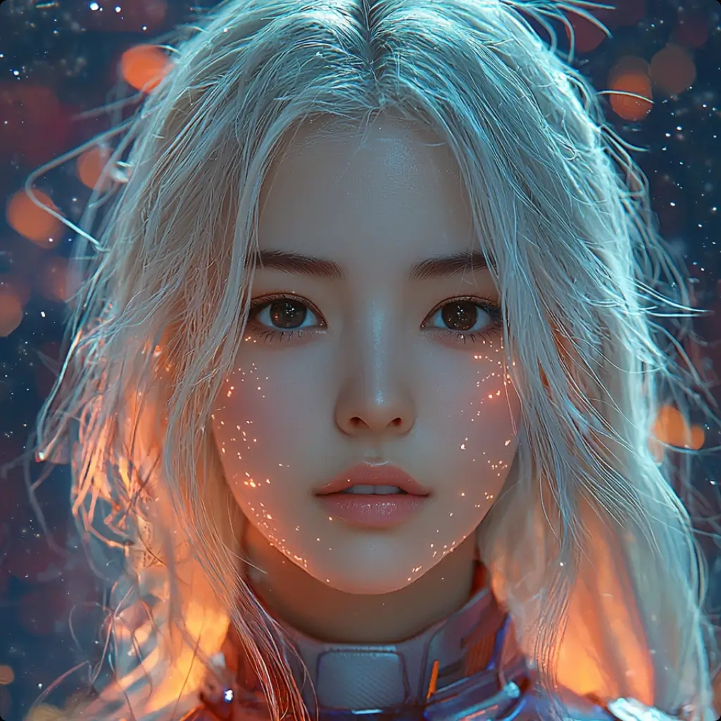 AI portrait digital Asian girl