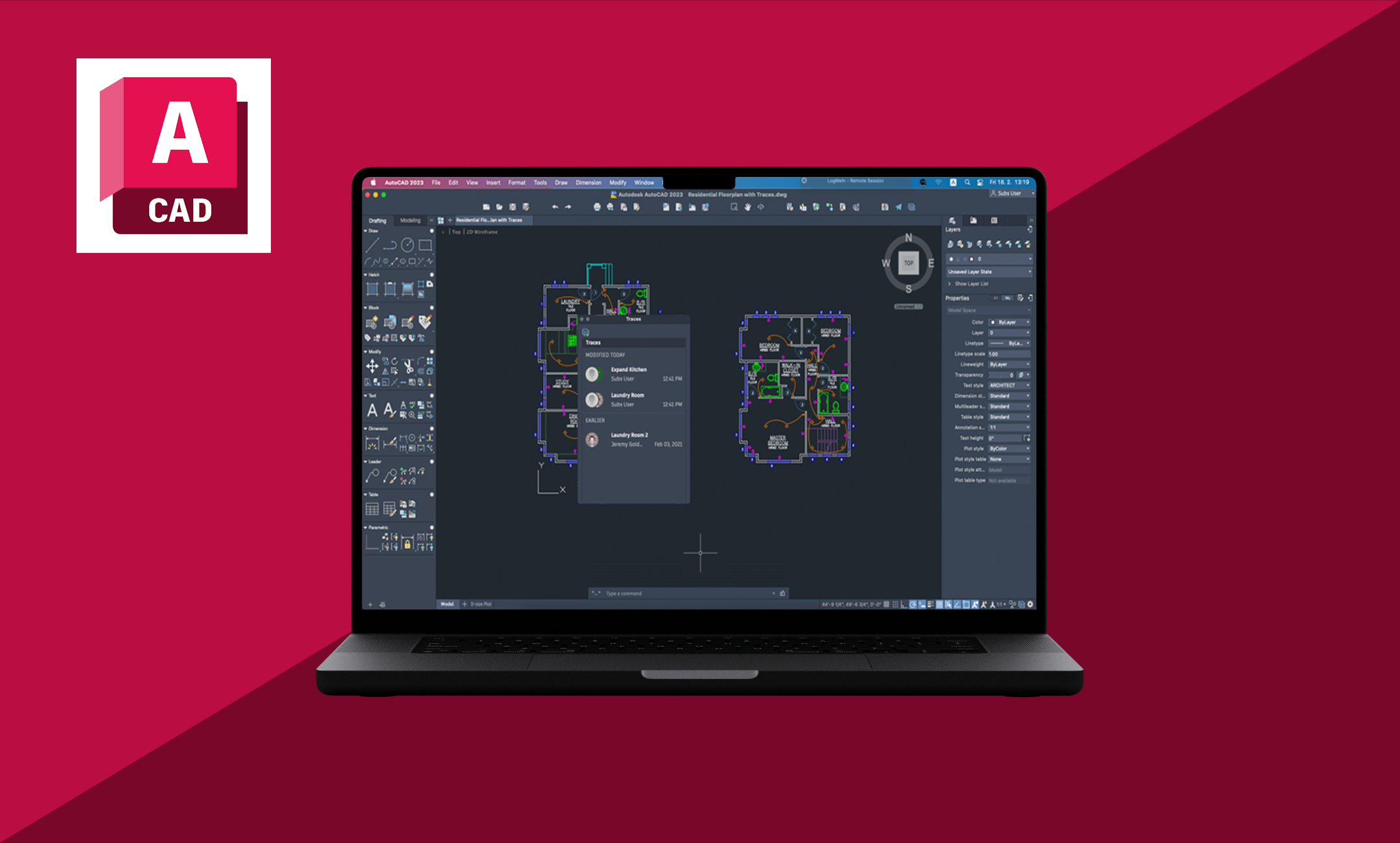 Giao diện AutoCAD trên Mac
