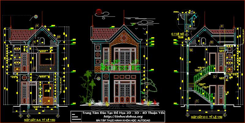 bản vẽ autocad công trình
