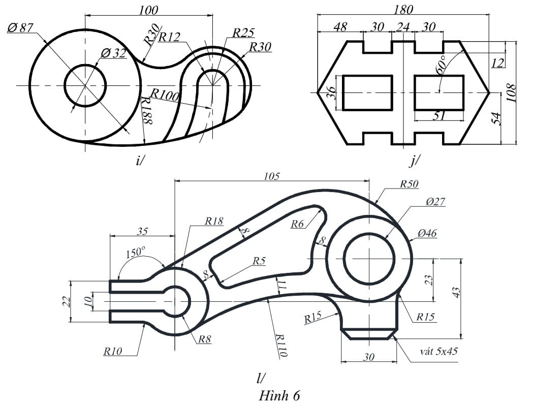 Bản vẽ AutoCAD 2D đơn giản