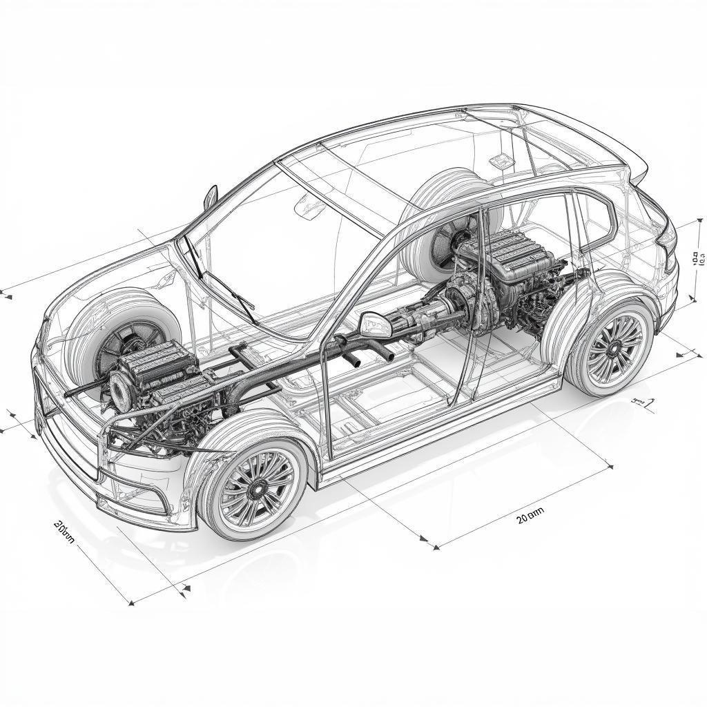 Bản vẽ chi tiết AutoCAD ô tô