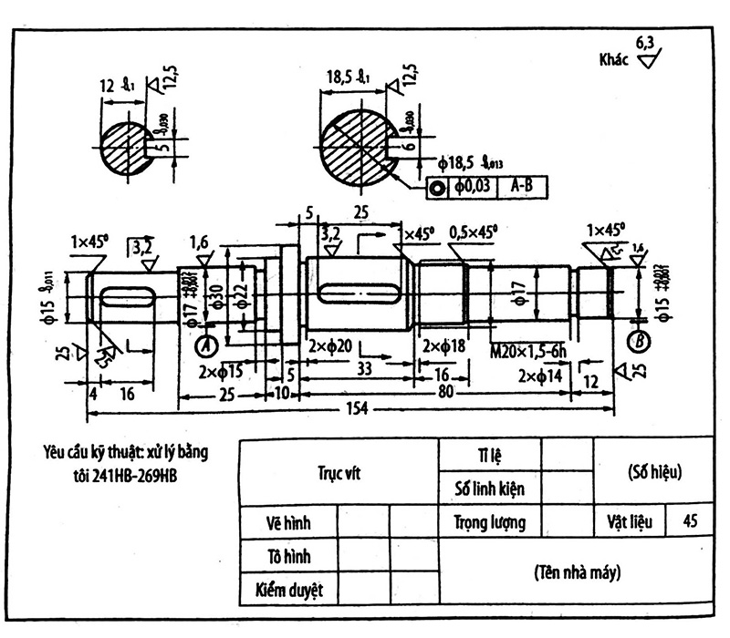 Bản vẽ cơ khí AutoCAD
