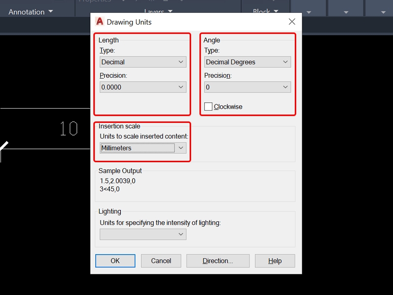 lỗi đổi đơn vị autocad