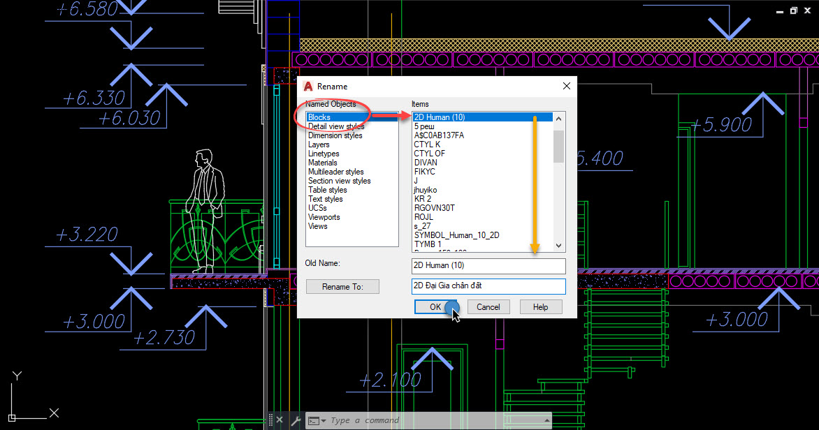 block trong AutoCAD