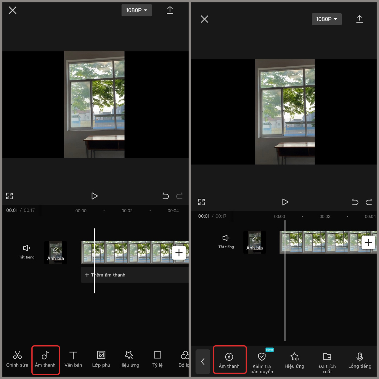 meo chinh video tren CapCut