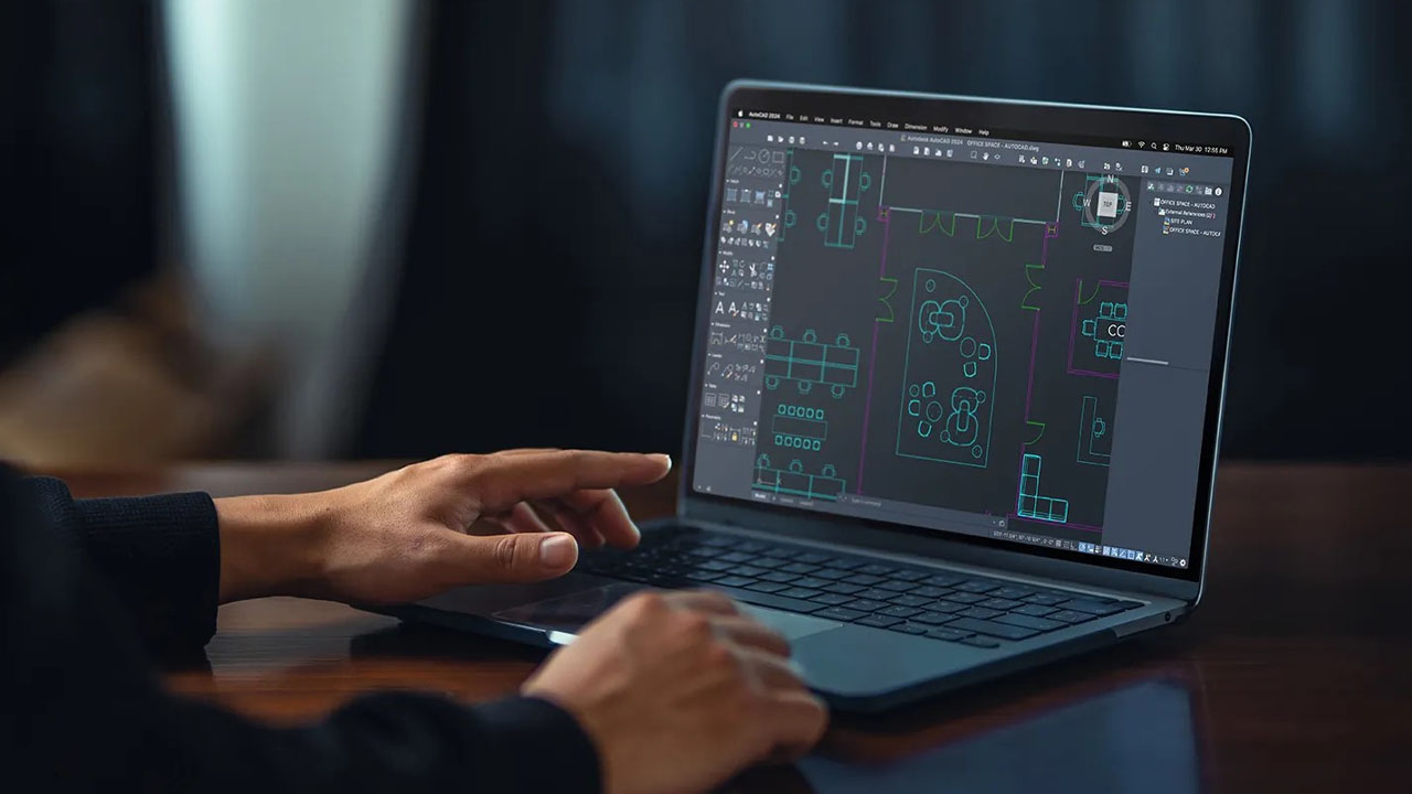 Giao diện AutoCAD trên MacBook