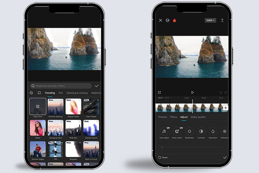 chon capcut hay inshot