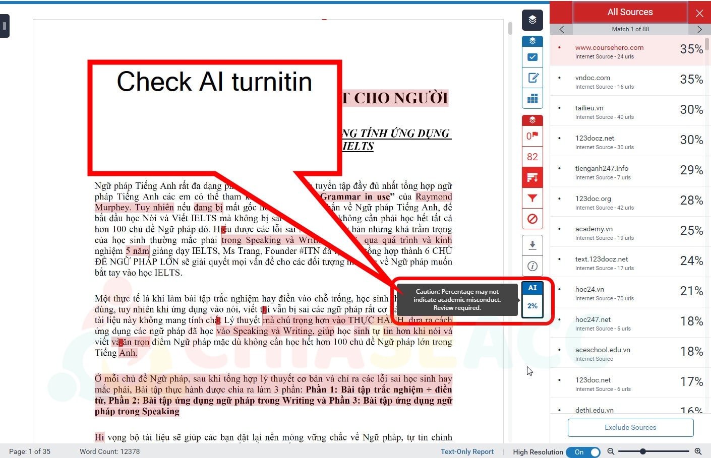 Mua tài khoản Turnitin chính chủ, giá rẻ, vô hạn lượt check
