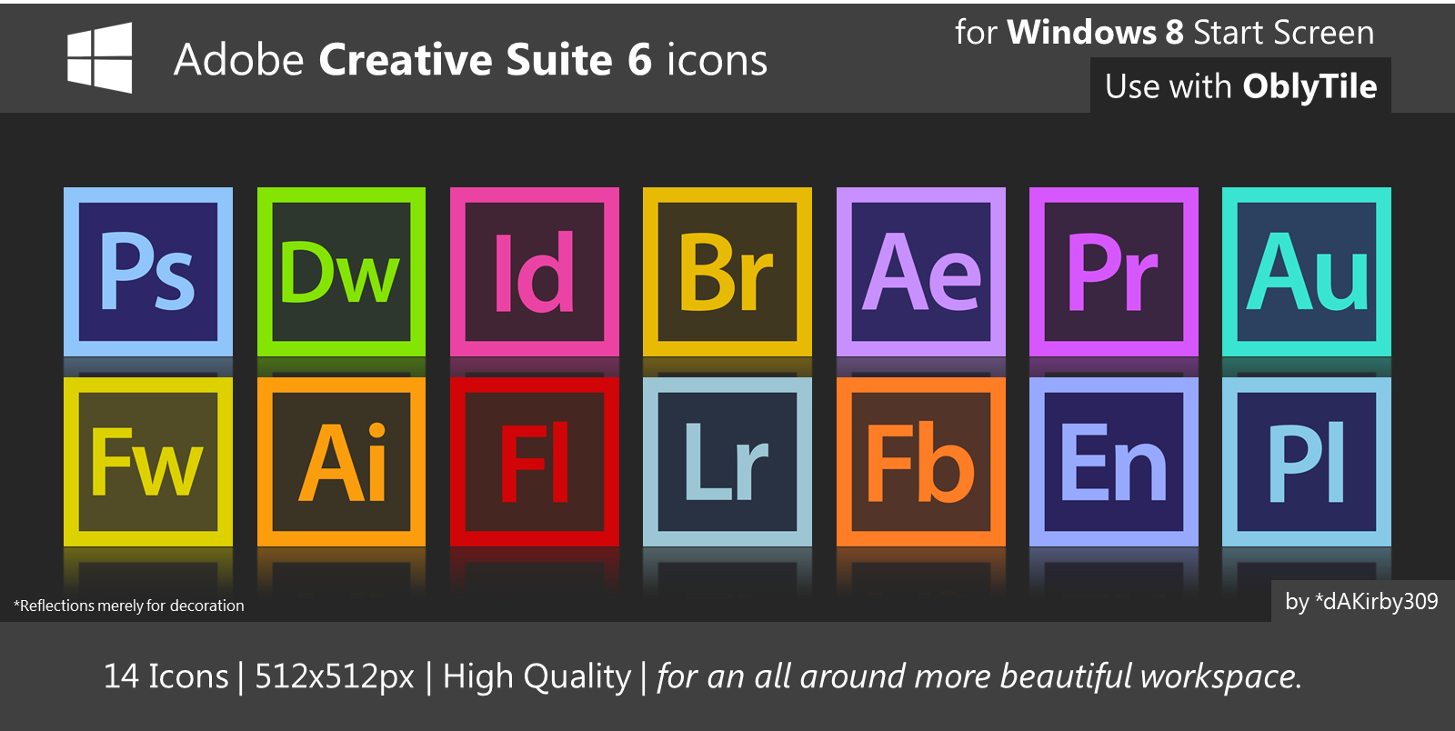 HQ Adobe CS6 Icons by dAKirby309 on DeviantArt