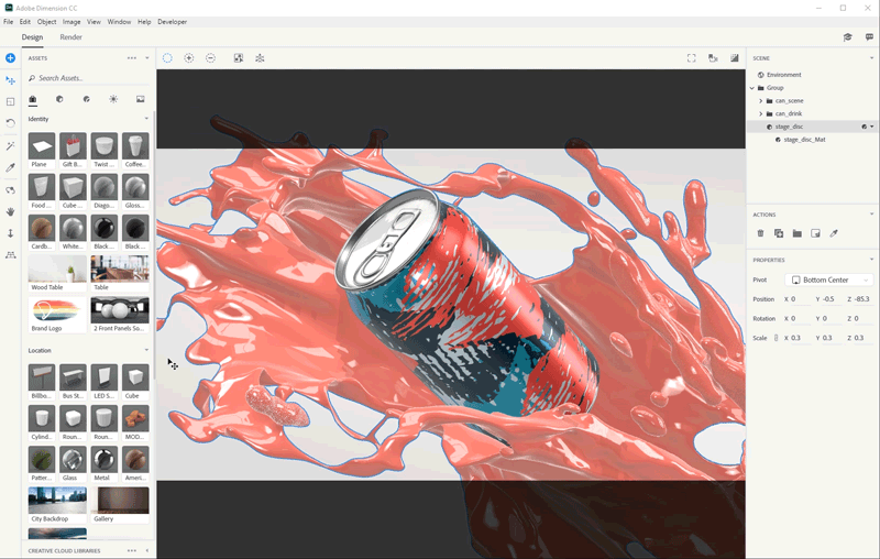 Adobe Dimension - Phần mềm thiết kế và dựng hình 3D