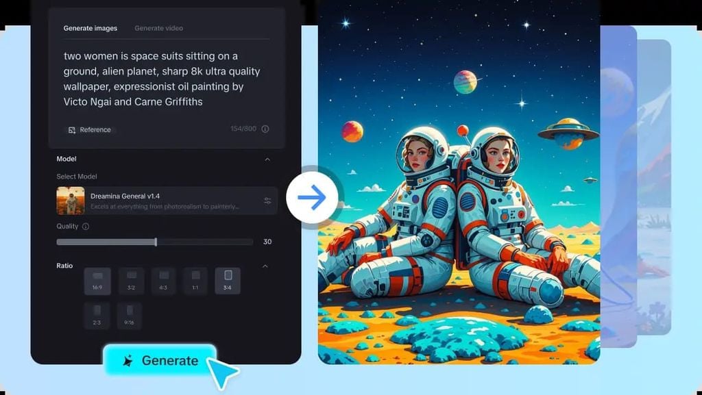 Chất lượng hình ảnh Dreamina 4K