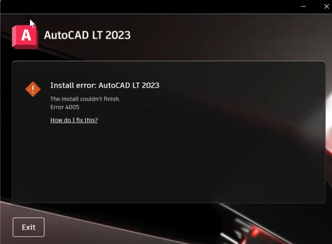 Nguyên nhân gây lỗi AutoCAD 4005