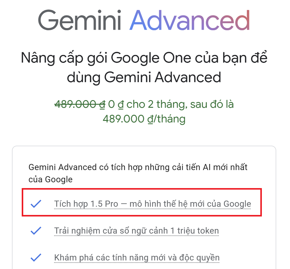 Giao diện Gemini Pro