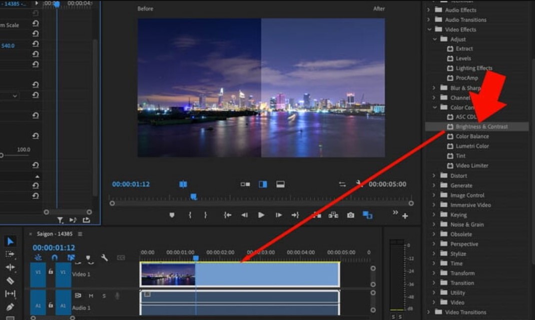 Tuyệt Chiêu Làm Sáng Video Bằng Adobe Premiere Pro