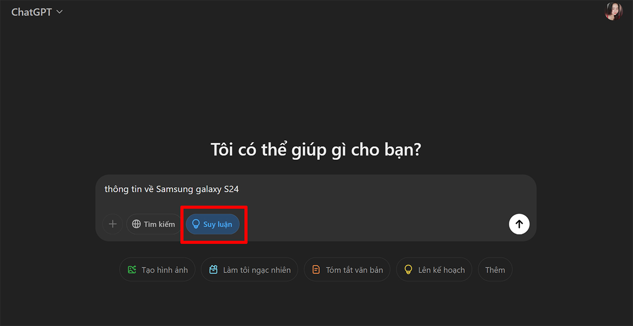 Nút Think
