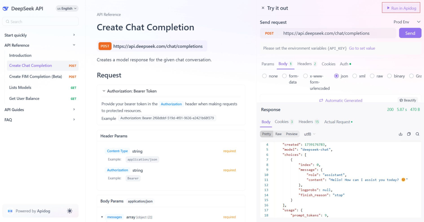 Tích hợp DeepSeek R1 API
