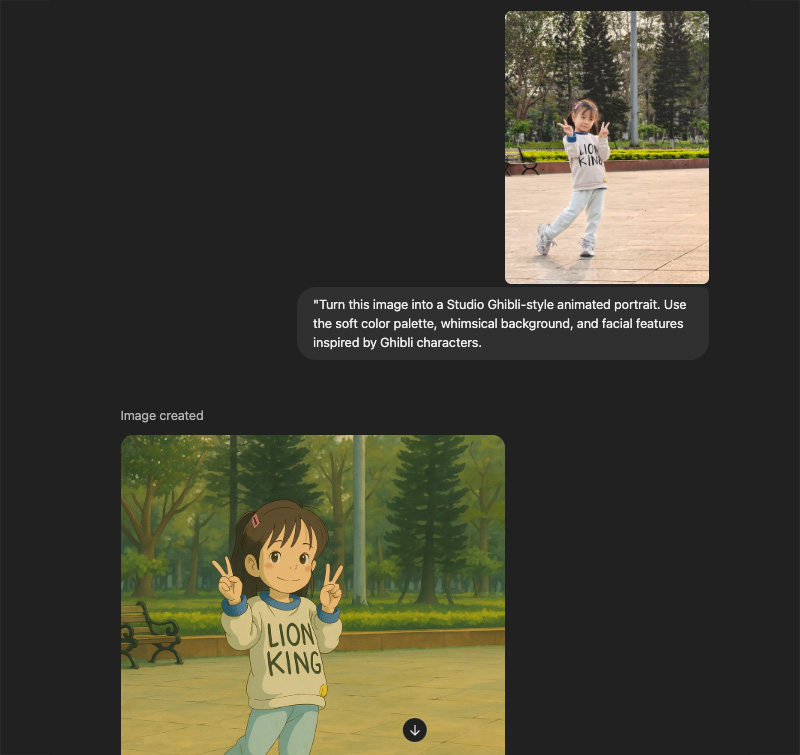Dùng ChatGPT tạo ảnh Ghibli
