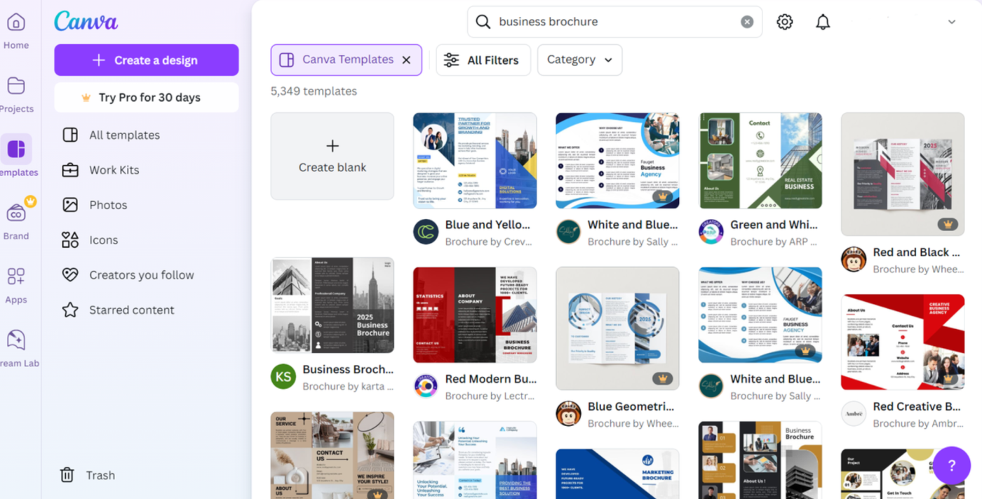 sử dụng Canva AI để thiết kế brochure
