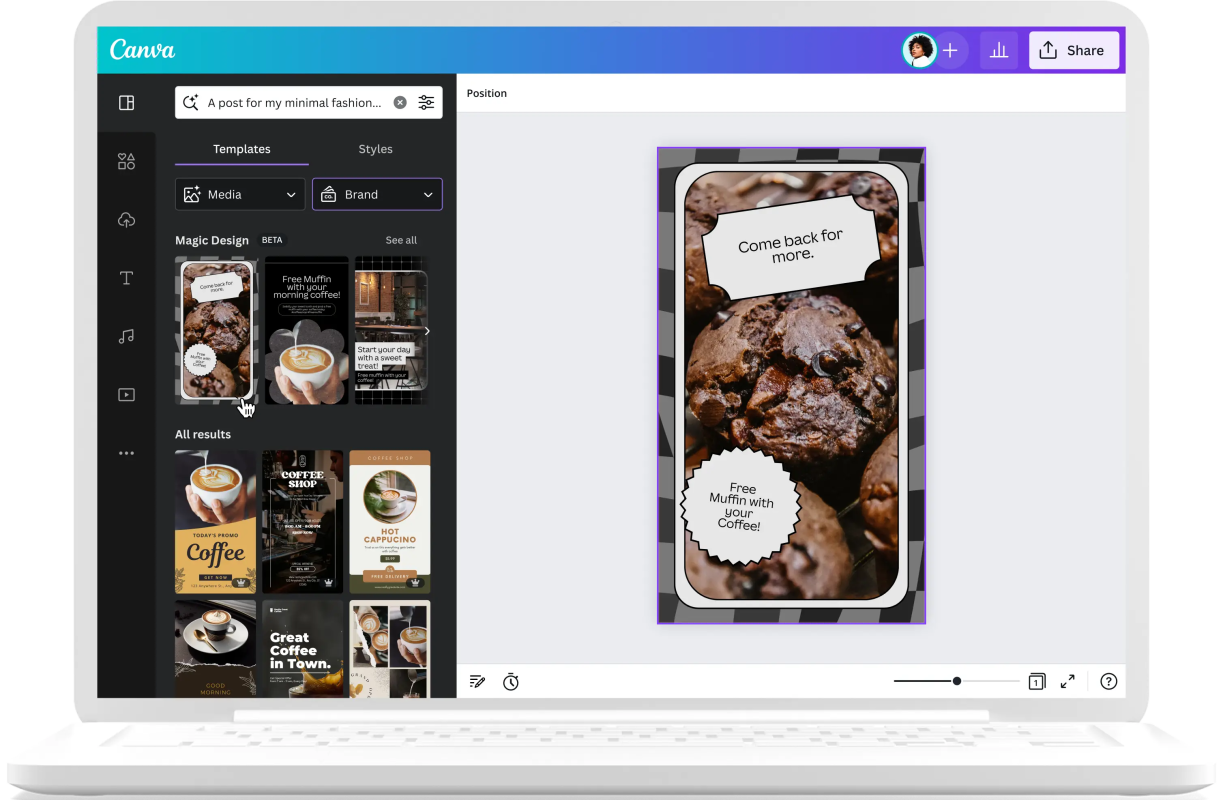 sử dụng Canva AI để thiết kế poster

