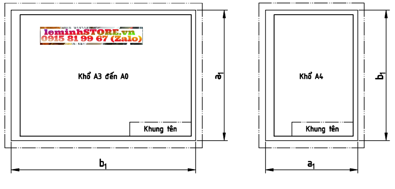 Khung tên bản vẽ A4 trong AutoCAD