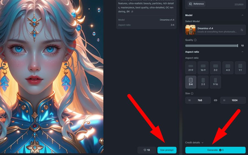 Cách viết prompt Dreamina